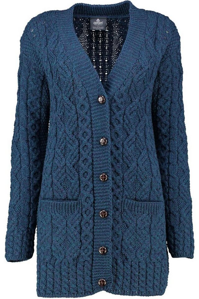 Carraig Donn Strickjacke im typischen Irland Aran Strick von Carraig Donn