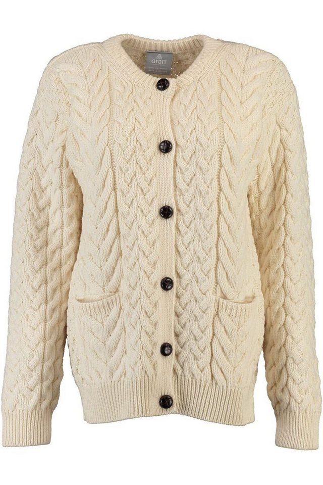 Carraig Donn Strickjacke im typischen Irland Aran Strick von Carraig Donn