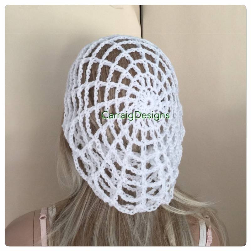 Baskenmütze Hippy Spinnennetz Mesh Mütze Unikat Designer Damen Häkelarbeit Strickmütze Dread Tam Hut Weiß Boho Festival Sommer Frühling von CarraigDesigns