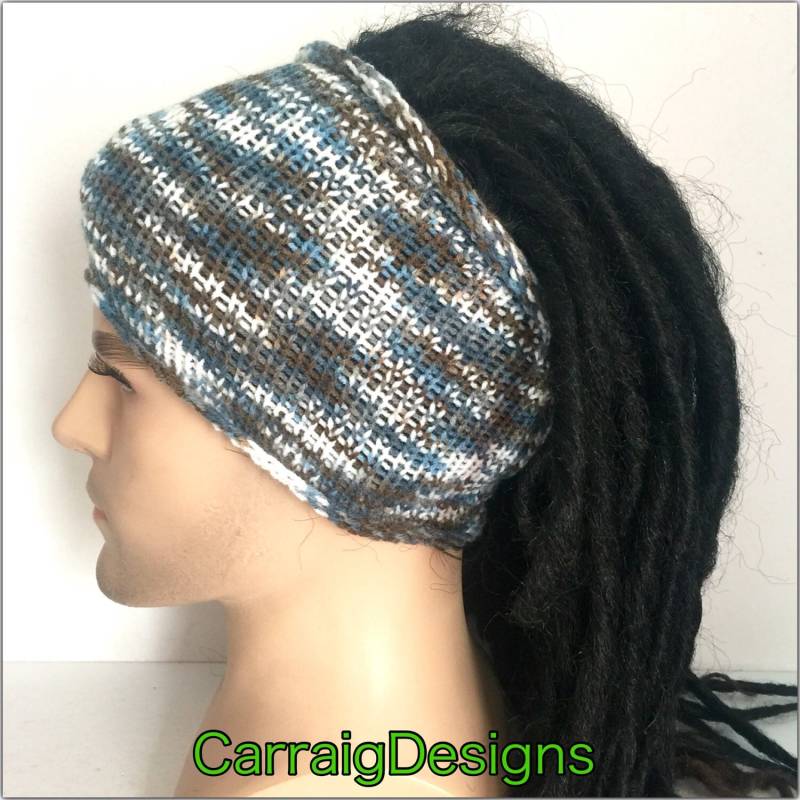 Designer Dreadlockstirnband Herren Unisex Gehäkelt/Gestrickt Dreadlocks Schlauch Wrap, Gehäkelte Dreads Haarreifen von CarraigDesigns