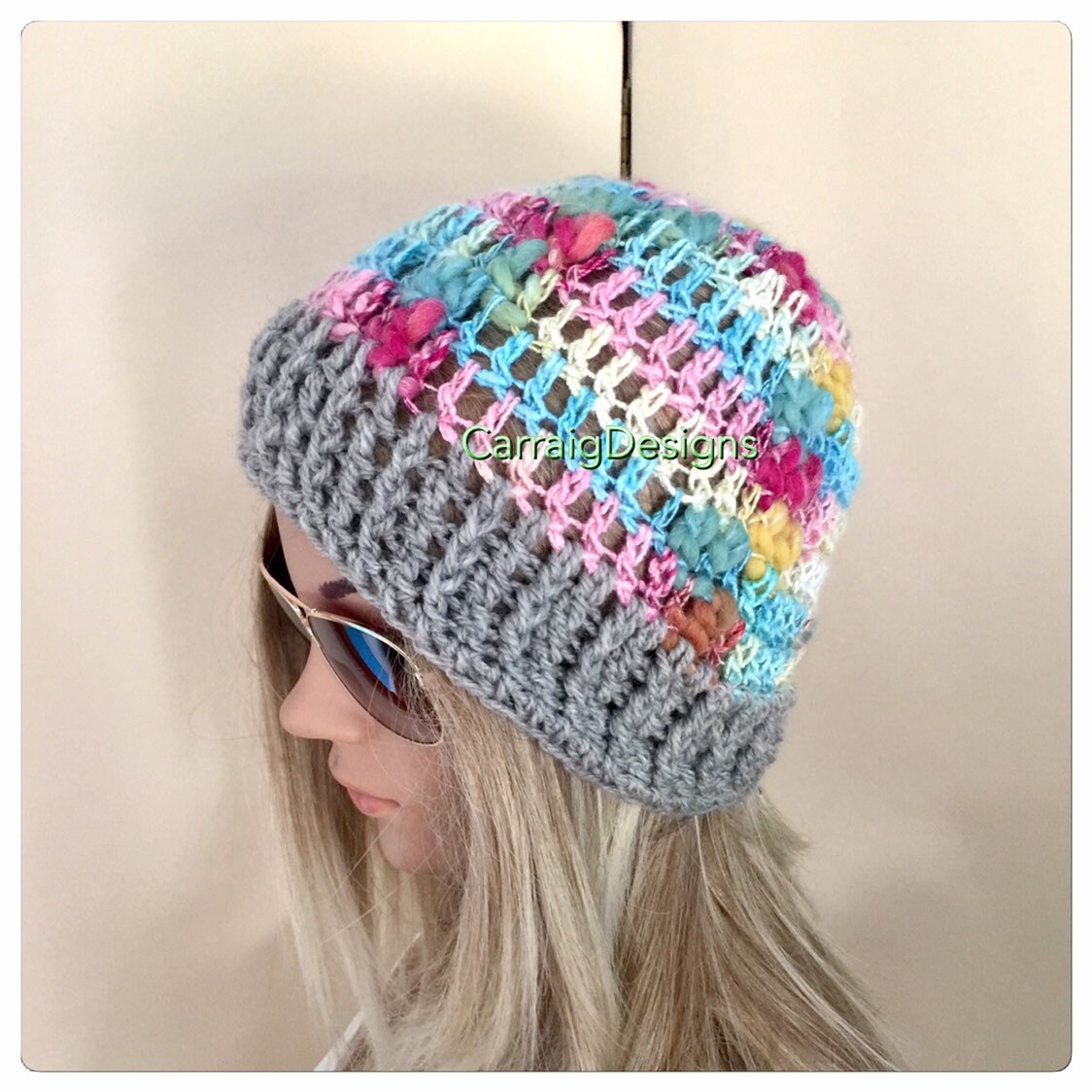 Pastell Klassisch Beanie Hut Spitze Damen Mütze Handgehäkelt Gestrickt Regenbogen Hippie Boho Vintage Unikat Designer Irisch Handgefertigt Ooak Pastell Klassisch Beanie Hut Spitze Damen Mütze Handgehäkelt Gestrickt Regenbogen Hippie Boho Vintage Unikat Designer Irisch Handgefertigt Ooak von CarraigDesigns