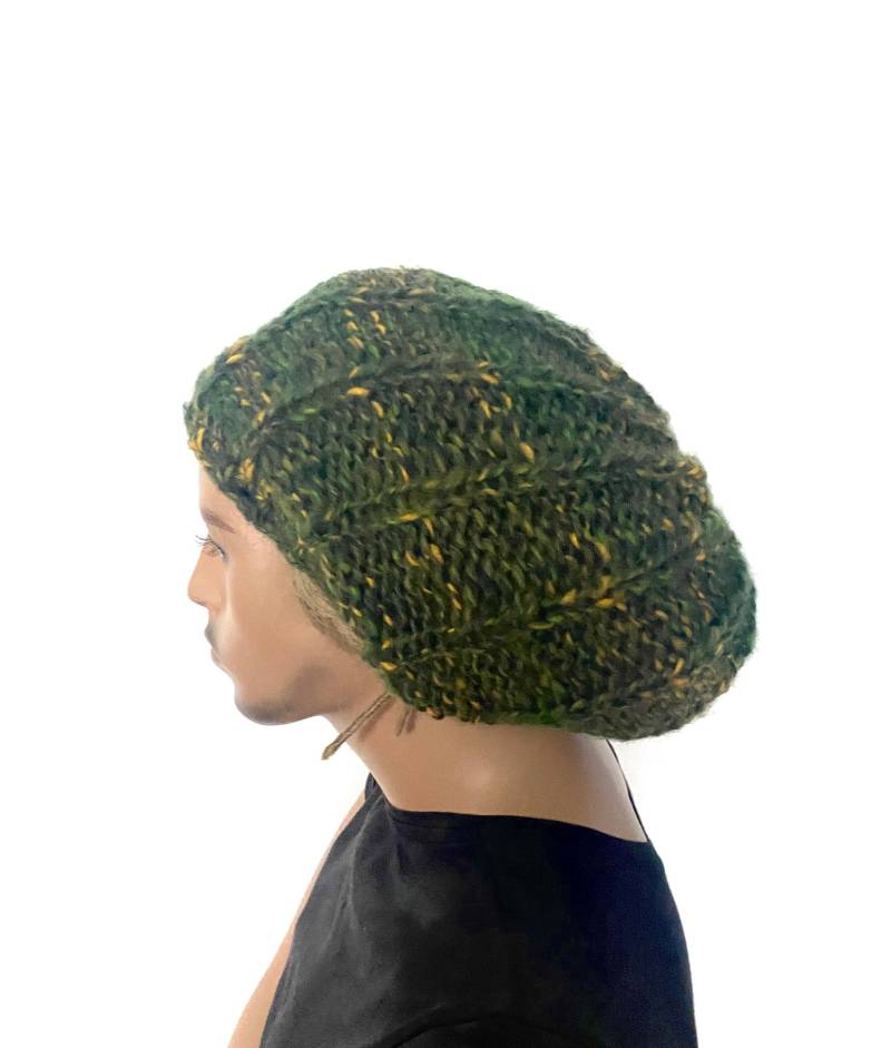 Unisex Slouch Dread Beanie Oversized Mütze Herren Einzelstück Hand Gehäkelt Strickmütze Irisch Alpaka Accessoires Hippy von CarraigDesigns