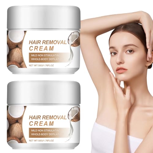 2 Pcs Haarentfernungscreme Gesicht Enthaarungscreme Gesicht Gesichtshaarentferner FüR Frauen Haar Entferner Cream Gesichtsenthaarungscreme von Carreneu