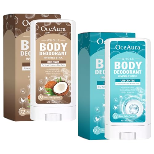2 Stück Deo Damen,Deo Stick,Sweat-Off,Natürliches,Milde Inhaltsstoffe,Ohne Aluminium,Ohne Natron,Tiefenwirksame Pflege,Wirkung Bis zu 72 Stunden (Kokosnuss + Originalgeschmack) von Carreneu