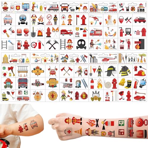 20 Blätter Kinder Tattoo,Tattoo Kinder Jungen Hautfreundliche,Feuerwehr Tattoo Kinder Party Deko Feuerwehrfest Mitgebsel,Feuerwehr Sticker Geschenke für Feuerwehrfans 20 Blätter Kinder Tattoo,Tattoo Kinder Jungen Hautfreundliche,Feuerwehr Tattoo Kinder Party Deko Feuerwehrfest Mitgebsel,Feuerwehr Sticker Geschenke für Feuerwehrfans von Carreneu