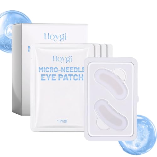 4 Paar Microneedling Patches,Dissolving Microneedle Eye Patches,Micro Needle Patch,Sanfte und Wirksame Formel,Strafft Die Haut,Reduziert Augenschwellungen,Entfernt Augenringe von Carreneu