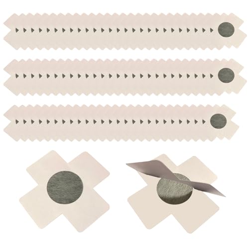 Carreneu Nippelpads 80 Stück Selbstklebend Unsichtbar Nipple Cover Querlüftung Brustwarzenabdeckung Einmalig Nipple Pads Geeignet für Damen und Herren Abendkleid Hochzeitskleid Bikini (Fleischfarbe) von Carreneu