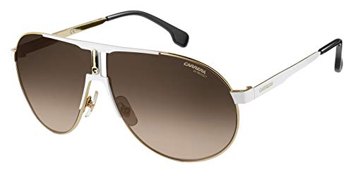 Carrera Unisex-Erwachsene 1005/S HA B4E 66 Sonnenbrille, Weiß (White Gold/BRWN) von Carrera