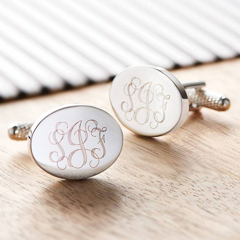 Gravierte Monogramm Manschettenknöpfe, Personalisierte Hochzeit Manschettenknöpfe von CarriageTradeCompany