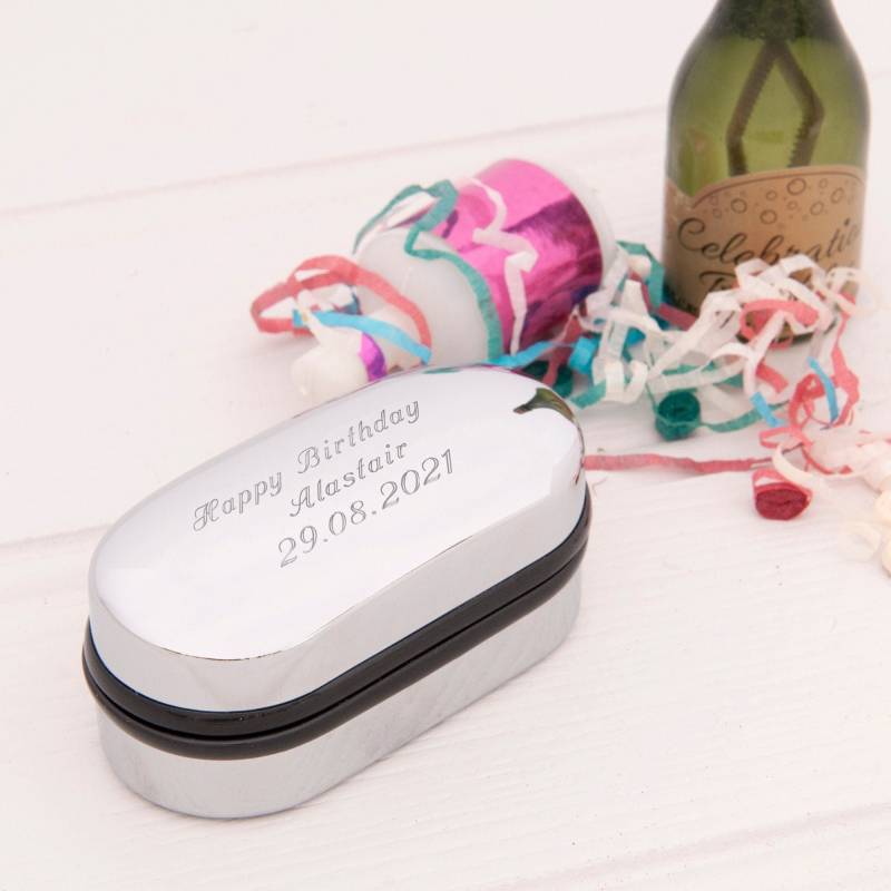 Personalisierte Manschettenknopfbox, Manschettenknopfbox Mit Gravur, Reisebox Für Manschettenknöpfe, Personalisierte Aus Metall, Hochzeit-Box von CarriageTradeCompany