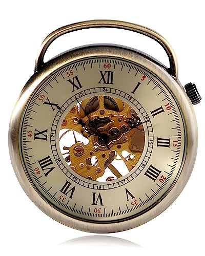 Carrie Hughes Herren-Armbanduhr, offenes Zifferblatt, Bronze, Steampunk-Stil, Skelett, mechanisch, mit Kette, tolles Geschenk One Size Tone CH336 Carrie Hughes Herren-Armbanduhr, offenes Zifferblatt, Bronze, Steampunk-Stil, Skelett, mechanisch, mit Kette, tolles Geschenk One Size Tone CH336 von Carrie Hughes