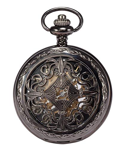 Carrie Hughes Herren Barock Glücksknoten Steampunk Mechanische Taschenuhr mit Kette in Box Geschenke CHPW5 von Carrie Hughes