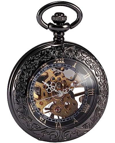 Carrie Hughes Herren Steampunk Gothic Lupe Mechanische Taschenuhr mit Kette in Box CHWPK164 Carrie Hughes Herren Steampunk Gothic Lupe Mechanische Taschenuhr mit Kette in Box CHWPK164 von Carrie Hughes