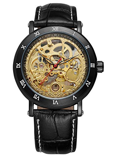 Carrie Hughes CH16D Herren-Automatikuhr im Steampunk-Stil, goldfarbenes Skelett-Leder, selbstaufziehende Armbanduhr, CH16D, Mode, Casual, Business, Steampunk Carrie Hughes CH16D Herren-Automatikuhr im Steampunk-Stil, goldfarbenes Skelett-Leder, selbstaufziehende Armbanduhr, CH16D, Mode, Casual, Business, Steampunk von Carrie Hughes