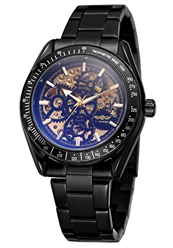 Carrie Hughes Herren Steampunk Skelett Photochromic Face Luminous Gear Edelstahl Automatikuhr 98545B 98545B Automatikuhr, 98545B, Automatikuhr von Carrie Hughes