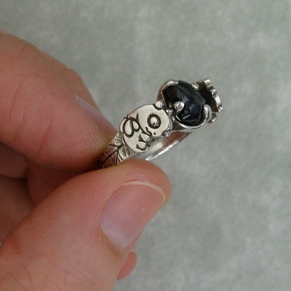 Grobe Saphir Blau Grün Silber Drache Blatt Brücke Ring Dtpd Pmc Grobe Saphir Blau Grün Silber Drache Blatt Brücke Ring Dtpd Pmc von CarrieMichael