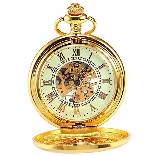 Carriere Luxus Golden Leuchtende Mechanische Taschenuhr von Carriere