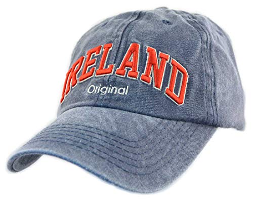 Navy Baseball Cap With Red Ireland Original Text Design With Adjustable Strap Navy Baseball Cap With Red Ireland Original Text Design With Adjustable Strap von Carrolls Irish Gifts