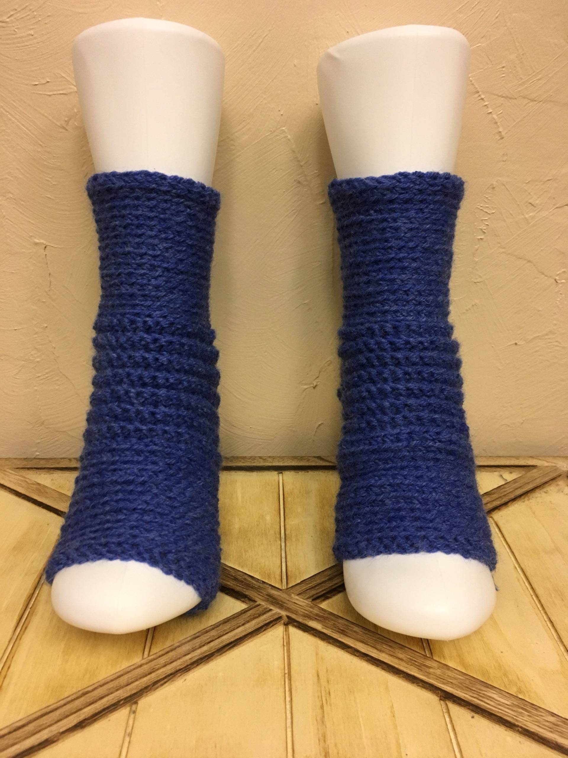 Blau Melierte Yoga Socken Wollmischung, Pilates, Tanz von CarrotCreations