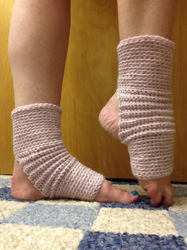 Pink Heather Yoga Socken Wolle Acryl Mischung, Tanz Pilates Barre von CarrotCreations