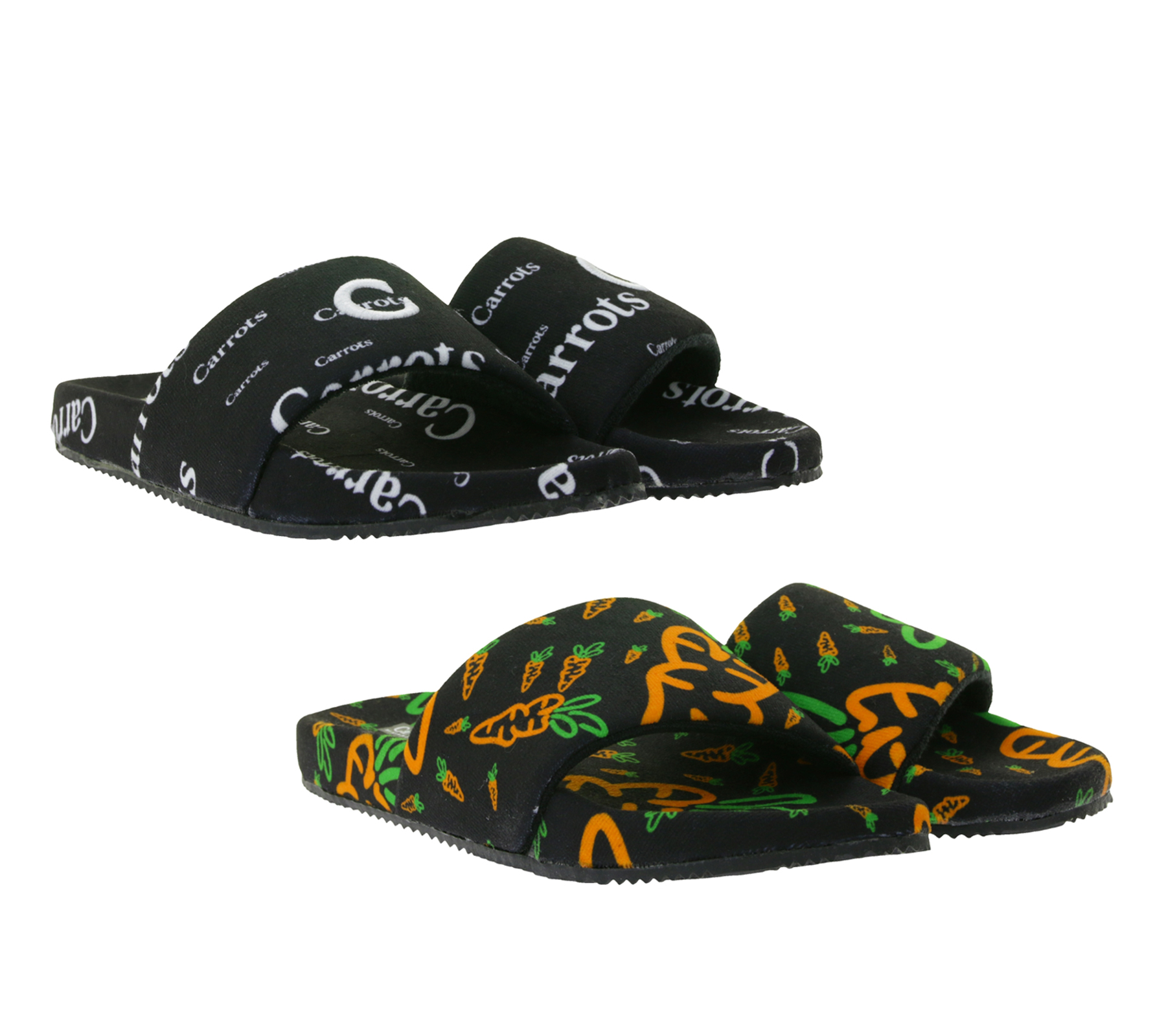 Carrots Slides Sommer-Schuhe Herren Slip-On Latschen Pantoletten Schwarz/Orange oder Orange/Grün Carrots Slides Sommer-Schuhe Herren Slip-On Latschen Pantoletten Schwarz/Orange oder Orange/Grün von Carrots