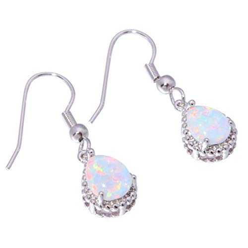 Carry stone Teardrop Ohrringe Erstellt Weiß Feueropal Schmuck Edelstein Baumeln Ohrringe für Frauen Nützlich und Praktisch von Carry stone