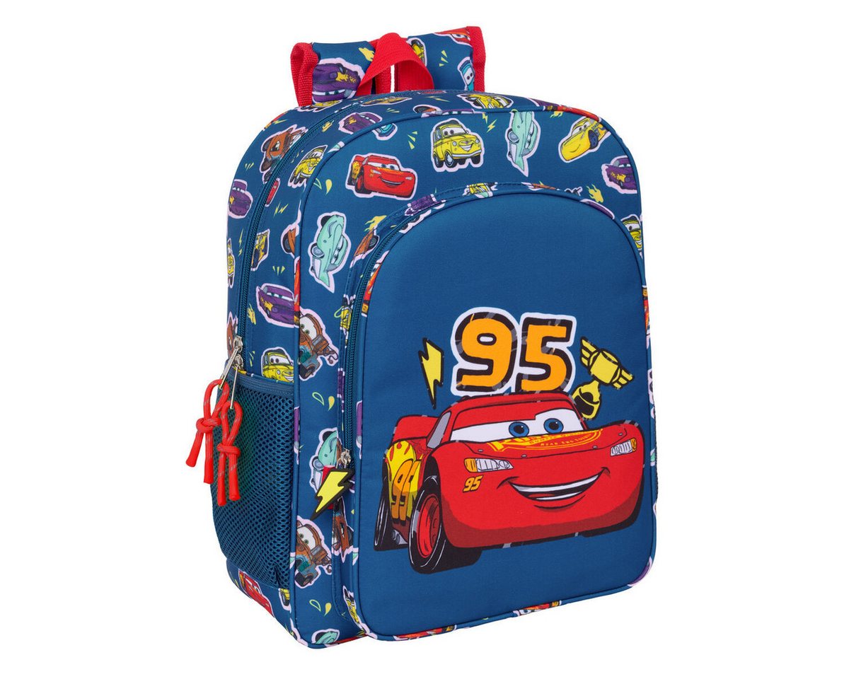 Cars Rucksack Kinder Rucksack Cars Racing Marineblau 32 x 38 x 12 cm von Cars