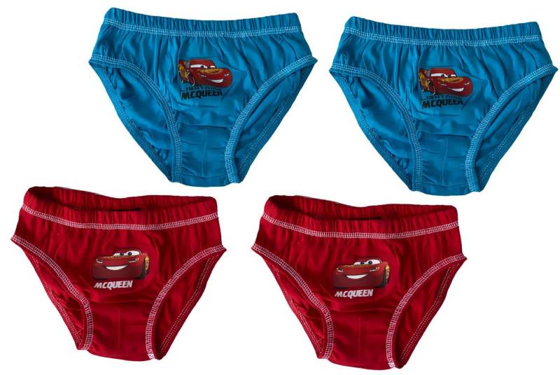 Cars Slip 4x Cars Jungen Slips Unterhosen Schlüpfer 3-8Jahre (Packung 4 Stück Jungenslips, 4er Pack) von Cars