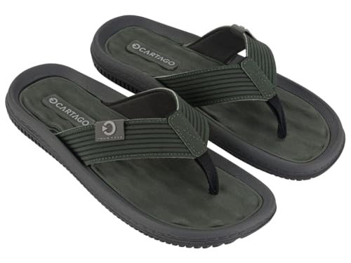 CARTAGO Herren Dünen Vi Ad Flipflop, grün, 43 EU von Cartago