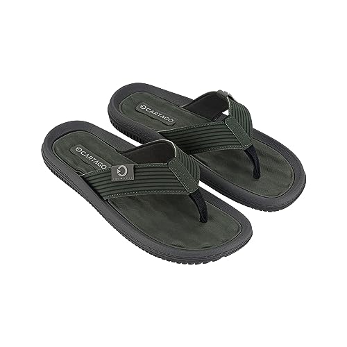 Cartago Herren Dunas VI AD Flipflop, Black/Green, 44 EU von Cartago