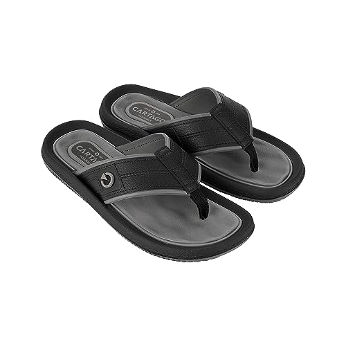 Cartago Herren Fiji IV Thong AD Flipflop, Grey/Black/Grey, 41 EU von Cartago