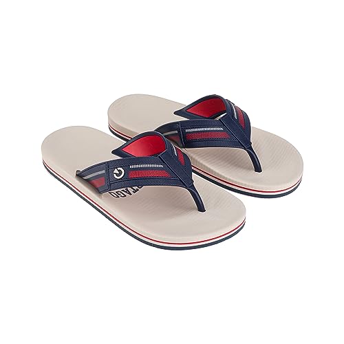 Cartago Herren Siena II DEDO AD Flipflop, BEIGE/Blue/RED, 44 EU von Cartago