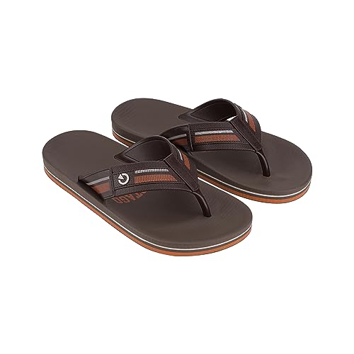 Cartago Herren Siena II DEDO AD Flipflop, Brown/ORANGE, 42 EU von Cartago