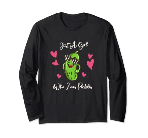 Lustiges, süßes Mädchen, das gerne Gurken liebt Langarmshirt Lustiges, süßes Mädchen, das gerne Gurken liebt Langarmshirt von Cartba Pickle Lover