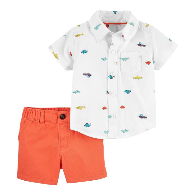 Carter's 2-tlg. Set Hemd kurzarm und Webshorts Tiere von Carter's