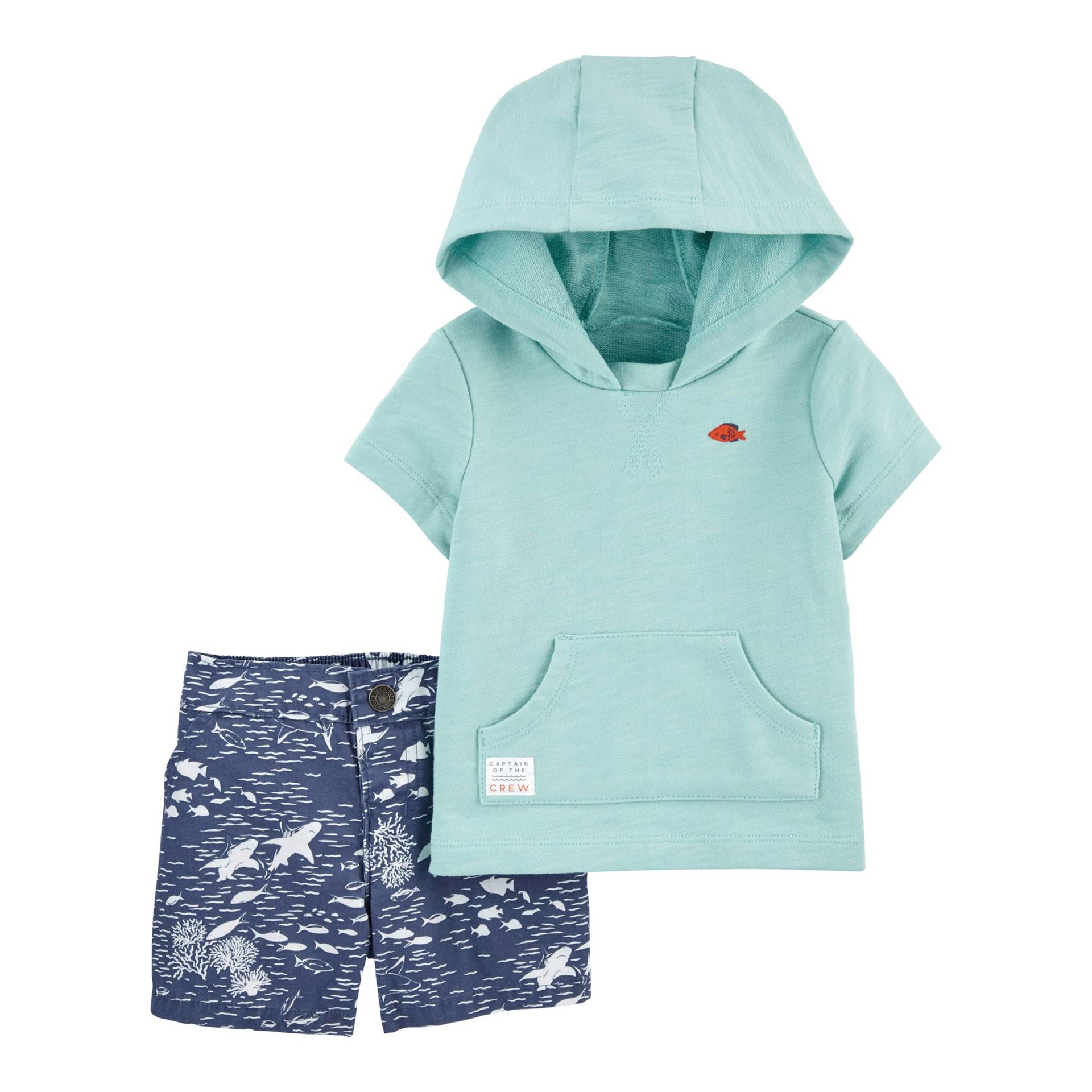 Carter's 2-tlg. Set T-Shirt mit Kapuze und Sweatshorts von Carter's