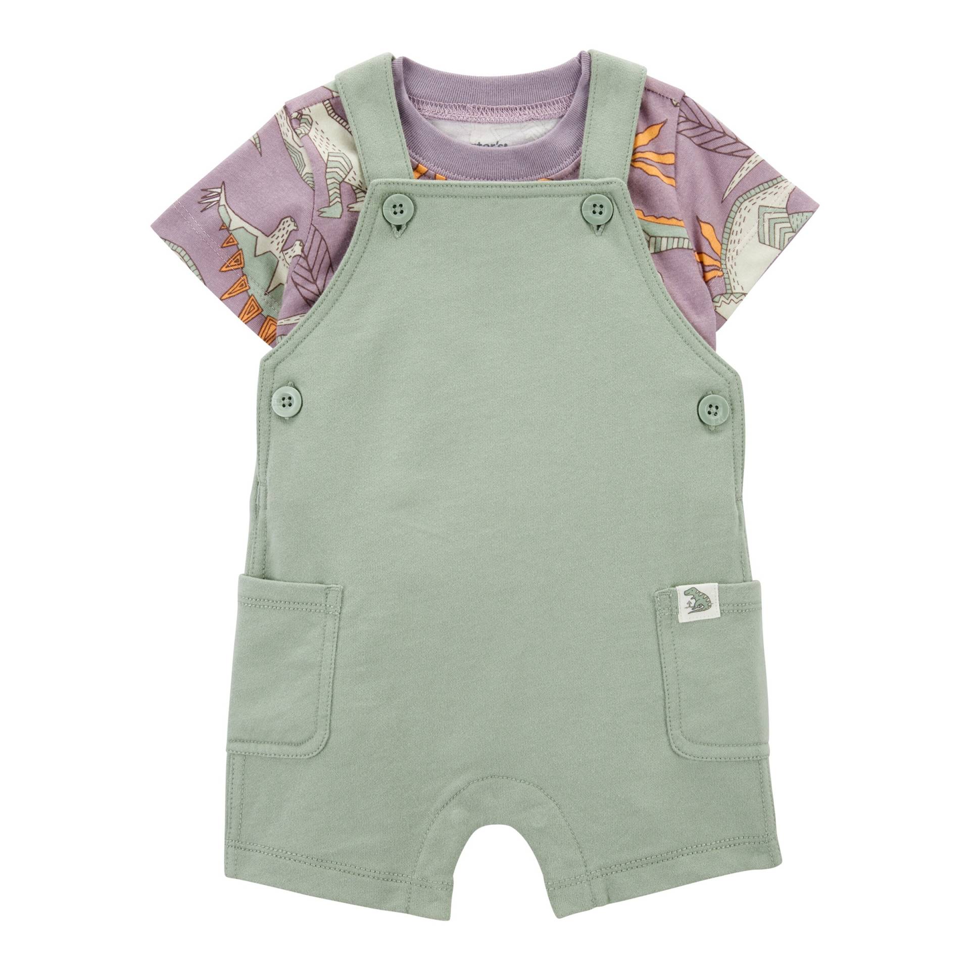 Carter's 2-tlg. Set T-Shirt und Latzhose kurz Dinos von Carter's