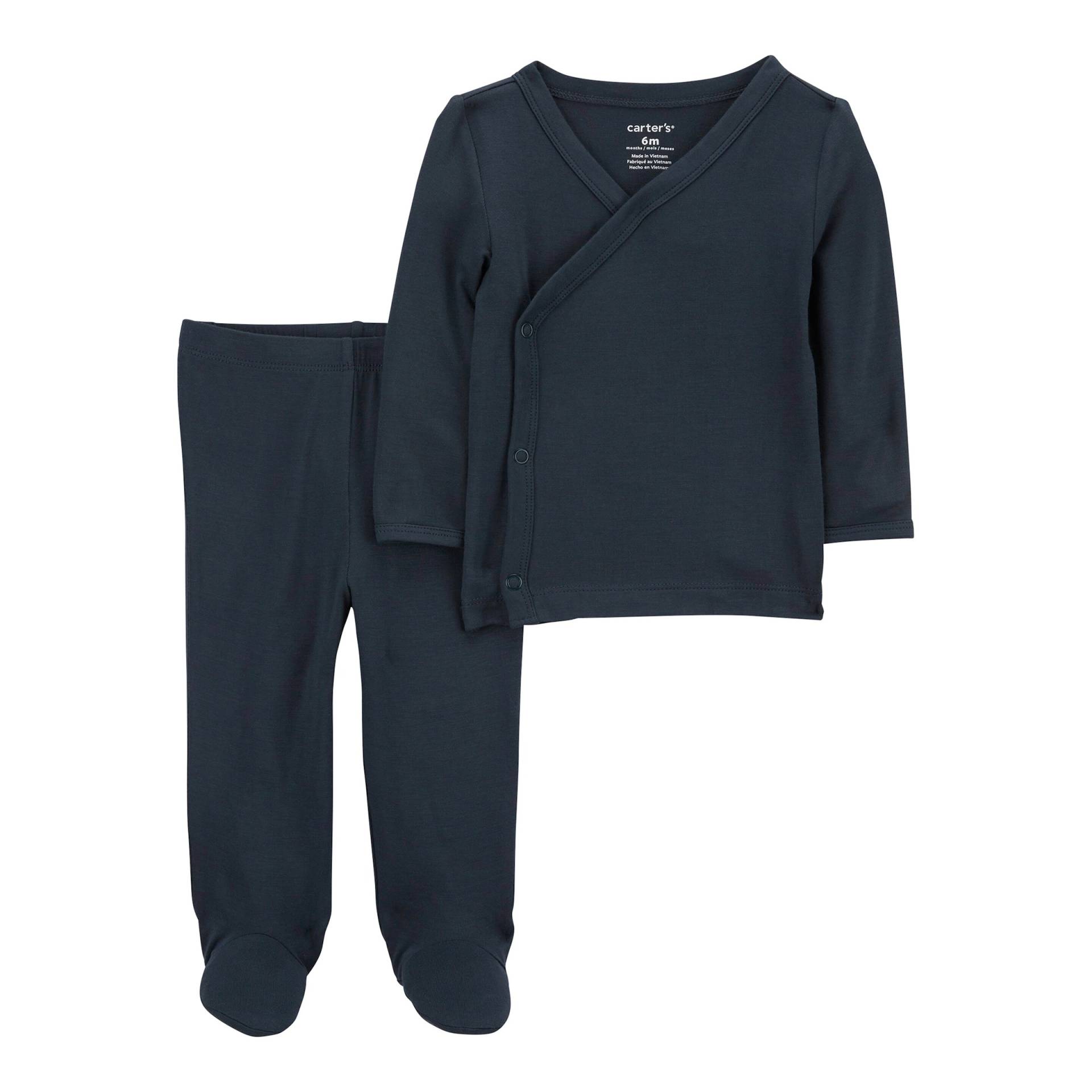 Carter's 2-tlg. Set Wickelshirt langarm und Hose mit Fuß von Carter's