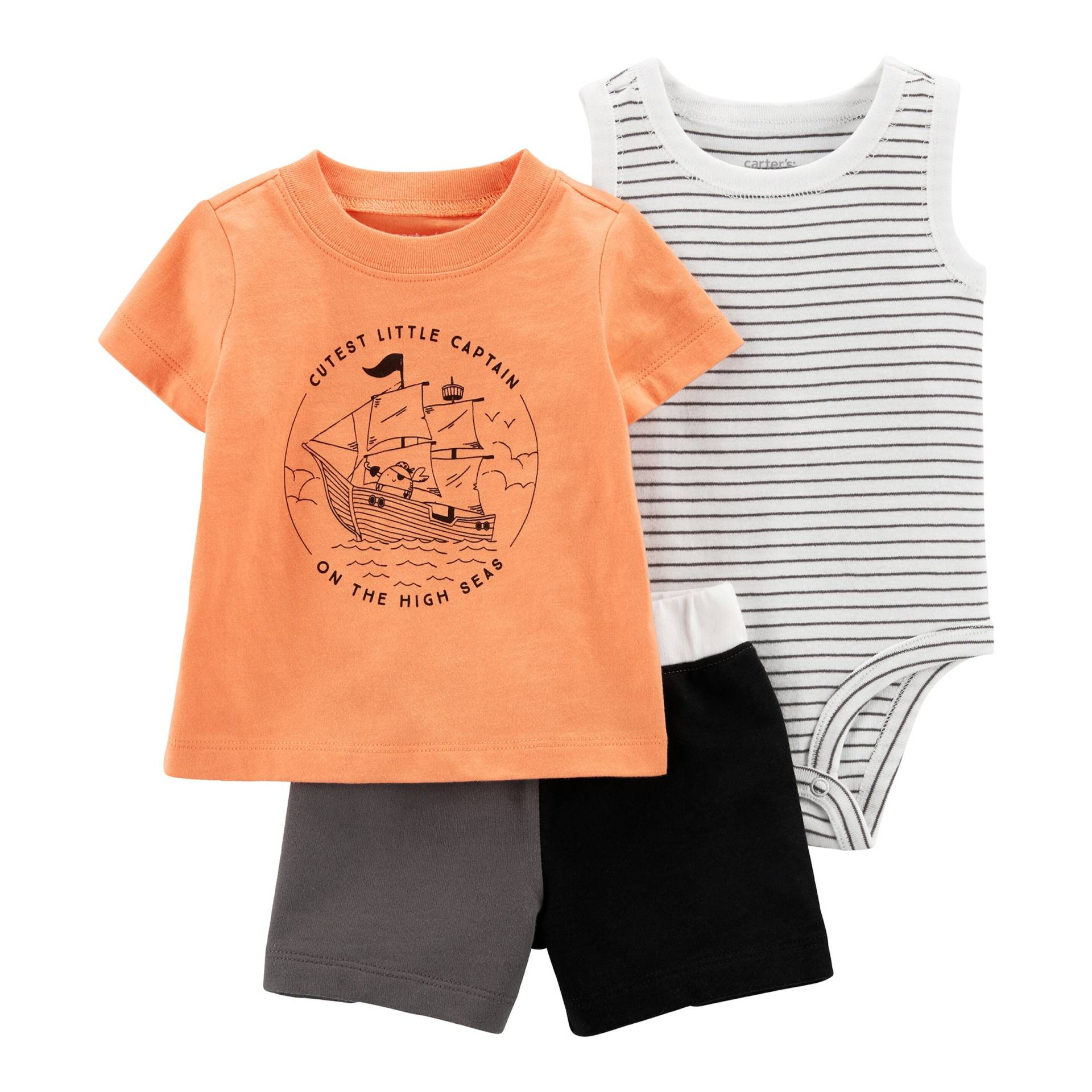 Carter's 3-tlg. Set Body ohne Arm, T-Shirt und Shorts Schiff von Carter's
