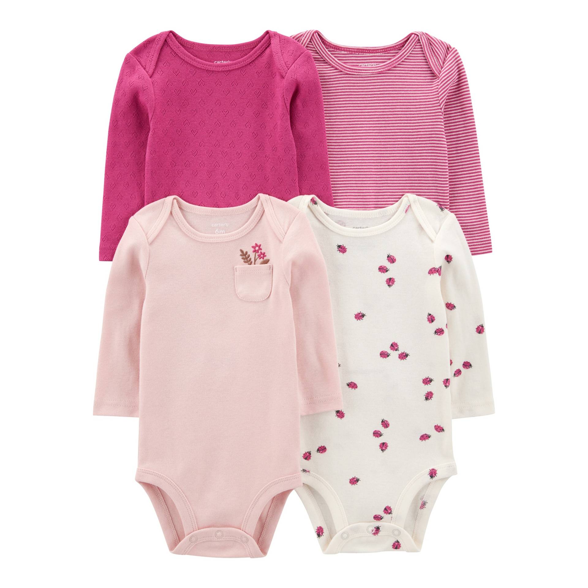 Carter's 4er-Pack Bodys langarm Marienkäfer Ajour Ringel Carter's 4er-Pack Bodys langarm Marienkäfer Ajour Ringel von Carter's