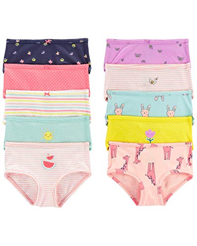 Carter's Girl`s Stretch Cotton Panties Underwear 10 Pack, Yellow(3k589310)/Pink, 14 von Carter's