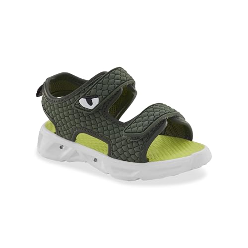 Carter's Unisex-Kinder Tanis Beleuchtete Sandalen, Oliv/Blatt für mich (Leaf It to Me), 6 Toddler von Carter's