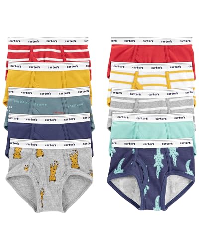 Carters 10-Pack Cotton Briefs, Red(3k588810)/Blue, Size 10/12 von Carter's