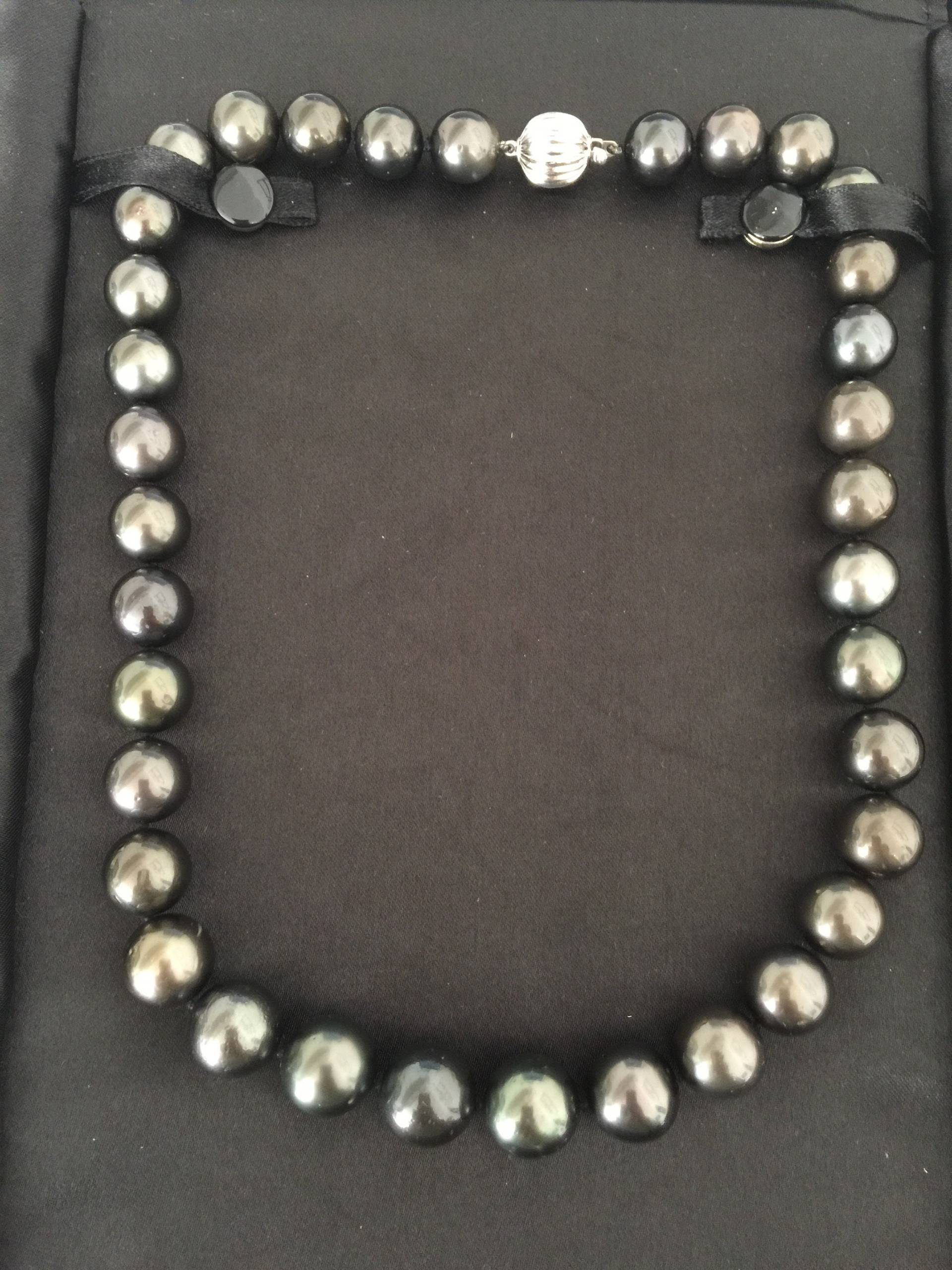 Schwarze Zuchtperle Halskette von CarterJewelry22