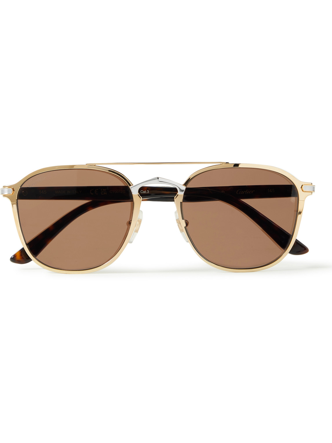 Cartier Eyewear - Aviator-Style Gold-Tone, Silver-Tone and Tortoiseshell Acetate Sunglasses - Men - Gold Cartier Eyewear - Aviator-Style Gold-Tone, Silver-Tone and Tortoiseshell Acetate Sunglasses - Men - Gold von Cartier Eyewear