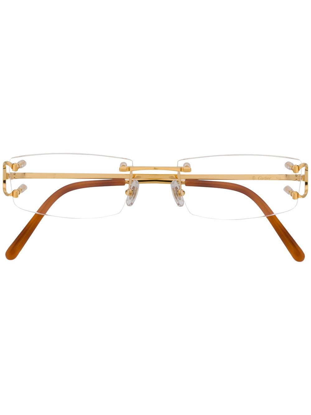 Cartier Eyewear Brille mit eckigem Gestell - Gold von Cartier Eyewear