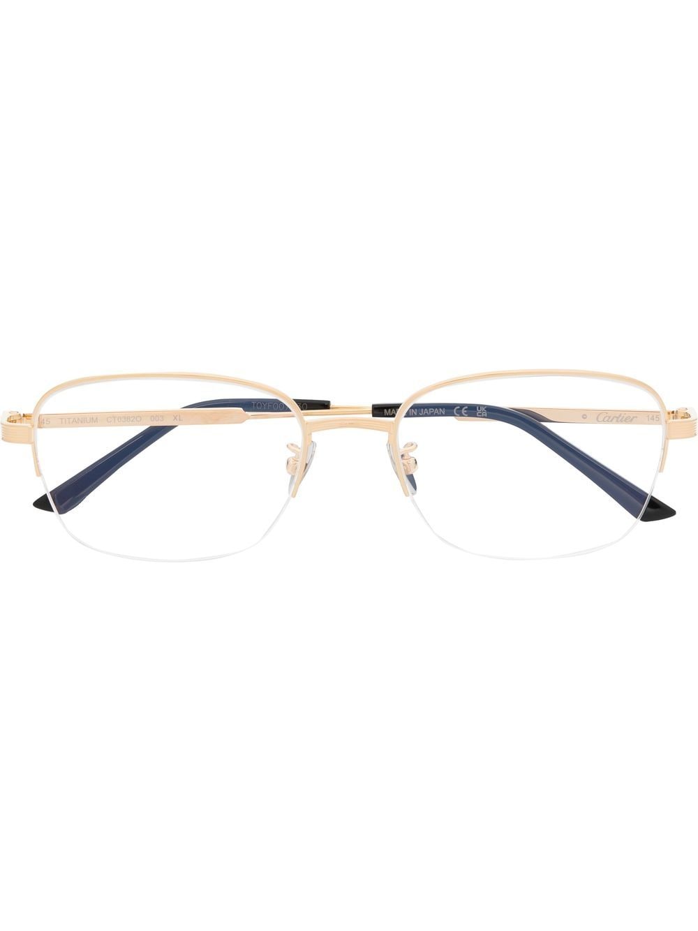 Cartier Eyewear Brille mit eckigem Gestell - Gold von Cartier Eyewear