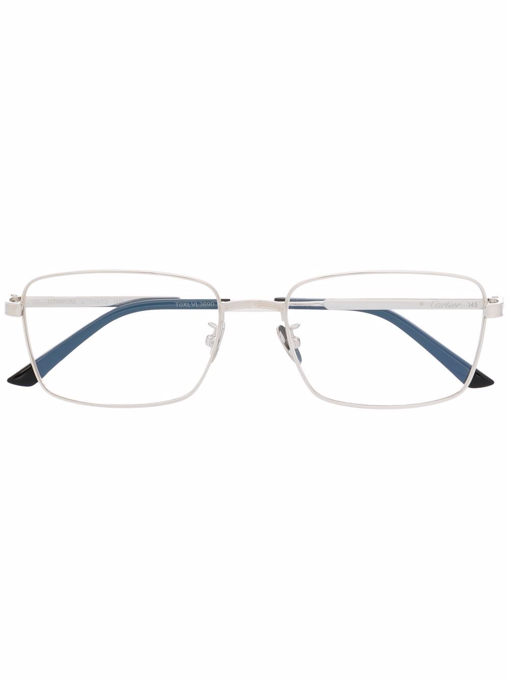 Cartier Eyewear Brille mit eckigem Gestell - Silber von Cartier Eyewear