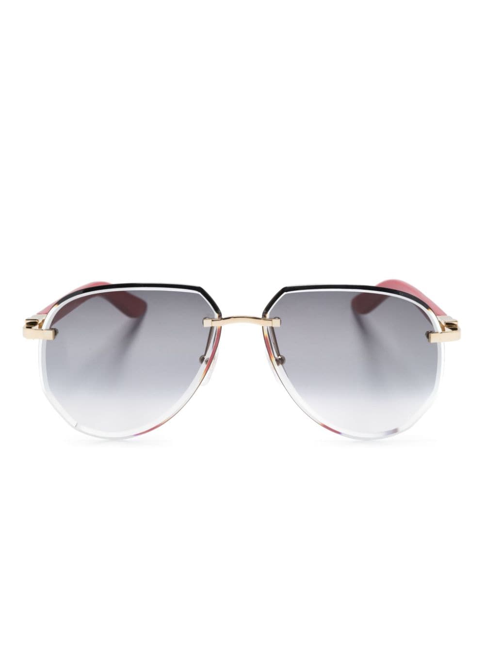 Cartier Eyewear C Decor Pilotenbrille - Rot von Cartier Eyewear