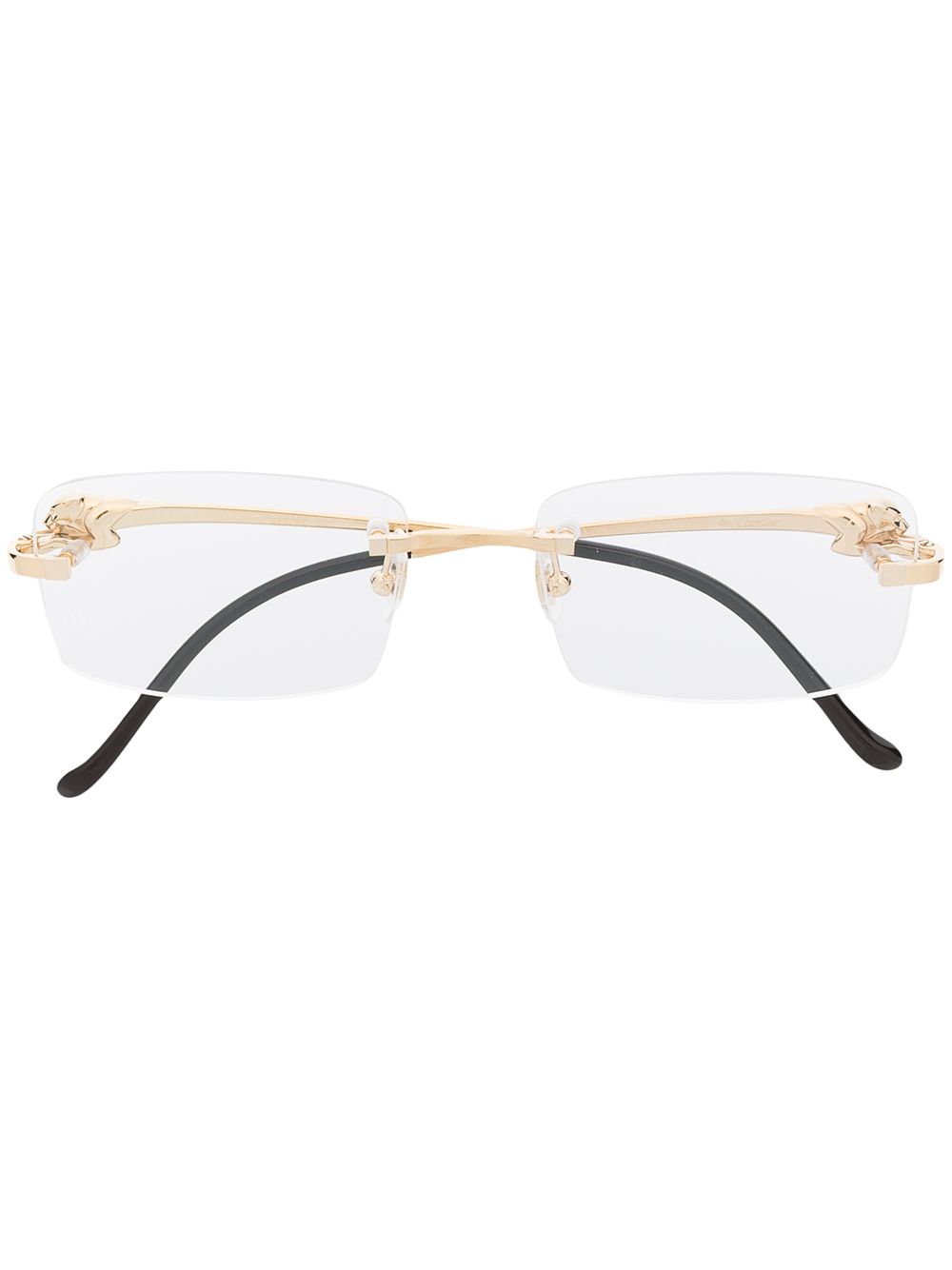 Cartier Eyewear Eckige Brille - Gold von Cartier Eyewear